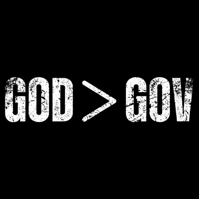 God Is Greater Than Gov Vintage Distressed Anti Government Polo