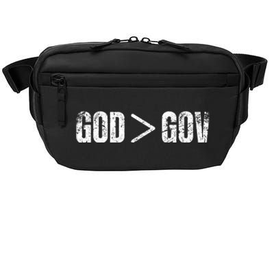 God Is Greater Than Gov Vintage Distressed Anti Government Crossbody Pack