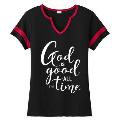 God Is Good International 'S Day Christian Gift Ladies Halftime Notch Neck Tee