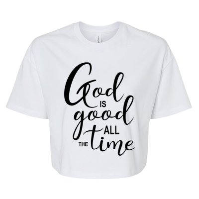 God Is Good International 'S Day Christian Gift Bella+Canvas Jersey Crop Tee