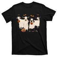 Goat In Ghost Costume Happy Halloween Day T-Shirt