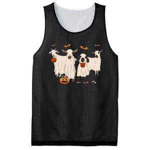 Goat In Ghost Costume Happy Halloween Day Mesh Reversible Basketball Jersey Tank