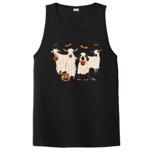 Goat In Ghost Costume Happy Halloween Day PosiCharge Competitor Tank