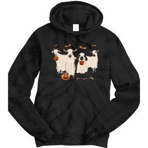 Goat In Ghost Costume Happy Halloween Day Tie Dye Hoodie