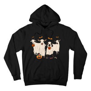 Goat In Ghost Costume Happy Halloween Day Tall Hoodie