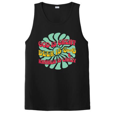 God Is Great Beer Is Good And Kamala Are Crazy Funny Trump PosiCharge Competitor Tank