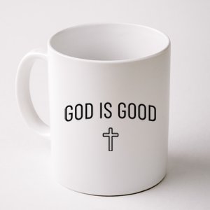 God Is Good Simple Christian Religious Cross Minimalist Funny Gift Coffee Mug