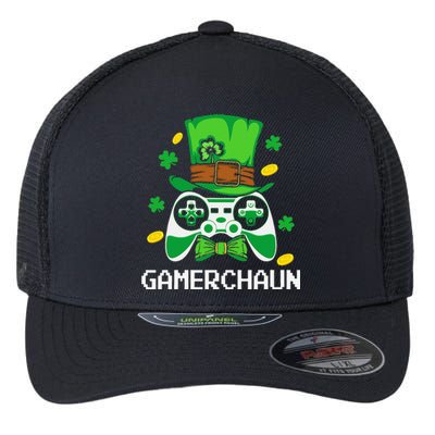 Gamer Irish Games Funny Saint Patrick Day Gamer Gift Love Flexfit Unipanel Trucker Cap