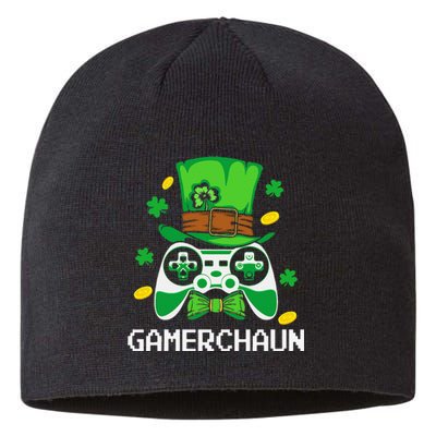 Gamer Irish Games Funny Saint Patrick Day Gamer Gift Love Sustainable Beanie