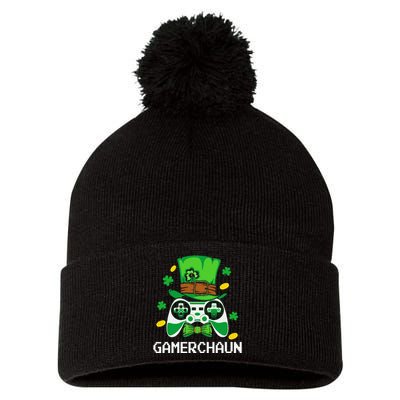 Gamer Irish Games Funny Saint Patrick Day Gamer Gift Love Pom Pom 12in Knit Beanie