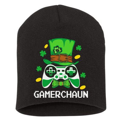 Gamer Irish Games Funny Saint Patrick Day Gamer Gift Love Short Acrylic Beanie