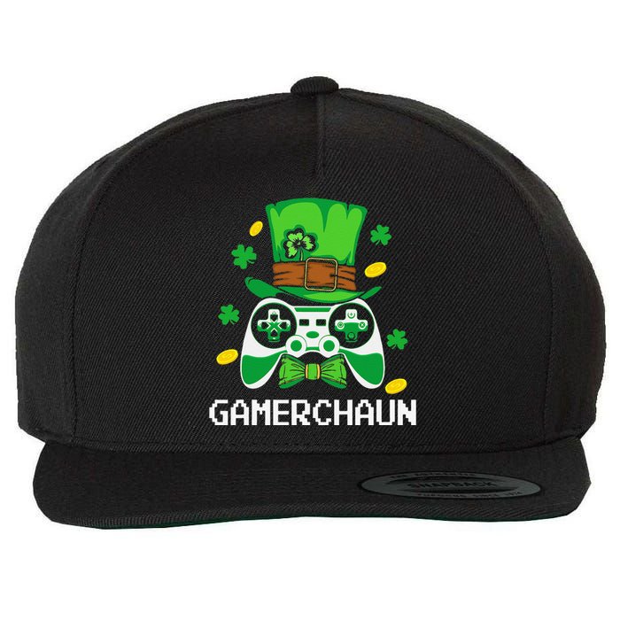 Gamer Irish Games Funny Saint Patrick Day Gamer Gift Love Wool Snapback Cap