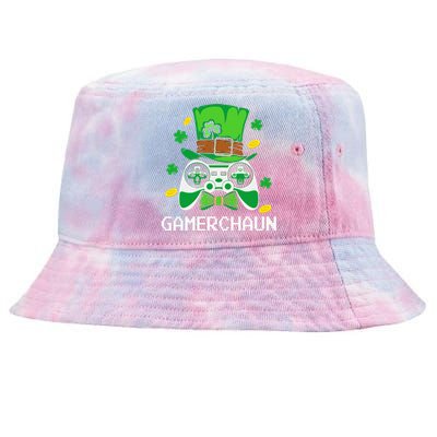 Gamer Irish Games Funny Saint Patrick Day Gamer Gift Love Tie-Dyed Bucket Hat