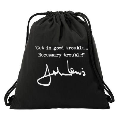 Get In Good Necessary Trouble John Lewis Drawstring Bag