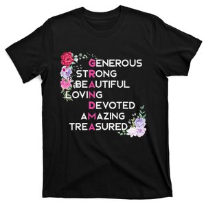 Grandma Is Generous Strong Beautiful Mothers Day Grandmother T-Shirt