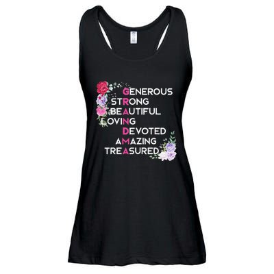 Grandma Is Generous Strong Beautiful Mothers Day Grandmother Ladies Essential Flowy Tank