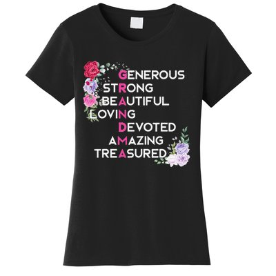 Grandma Is Generous Strong Beautiful Mothers Day Grandmother Women's T-Shirt