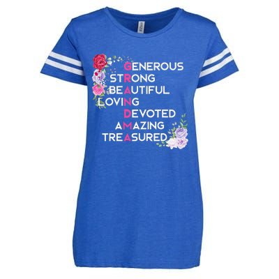 Grandma Is Generous Strong Beautiful Mothers Day Grandmother Enza Ladies Jersey Football T-Shirt