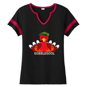 Gobblegool Italian Gobble Turkey Day Fall Thanksgiving Ladies Halftime Notch Neck Tee