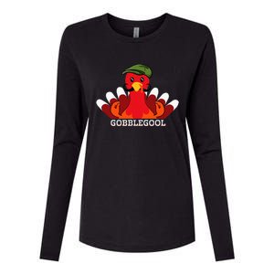 Gobblegool Italian Gobble Turkey Day Fall Thanksgiving Womens Cotton Relaxed Long Sleeve T-Shirt