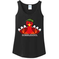 Gobblegool Italian Gobble Turkey Day Fall Thanksgiving Ladies Essential Tank