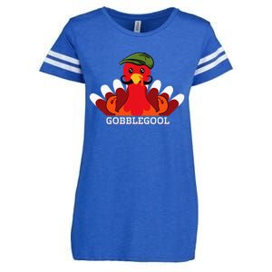 Gobblegool Italian Gobble Turkey Day Fall Thanksgiving Enza Ladies Jersey Football T-Shirt