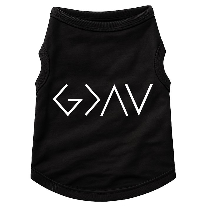 God Is Greater Than The Highs And Lows Christian Doggie Tank