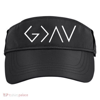 God Is Greater Than The Highs And Lows Christian Adult Drive Performance Visor