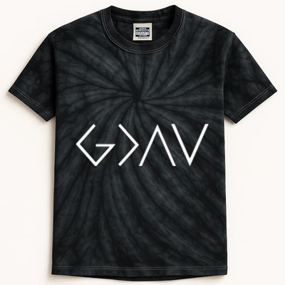 God Is Greater Than The Highs And Lows Christian Kids Tie-Dye T-Shirt