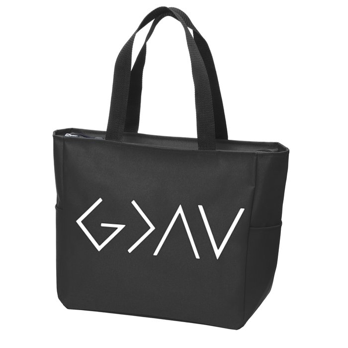 God Is Greater Than The Highs And Lows Christian Zip Tote Bag