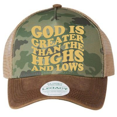 God Is Greater Than The Highs And Lows Legacy Tie Dye Trucker Hat