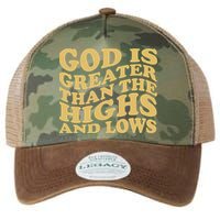 God Is Greater Than The Highs And Lows Legacy Tie Dye Trucker Hat