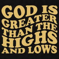 God Is Greater Than The Highs And Lows Ladies PosiCharge Tri-Blend Wicking Tank