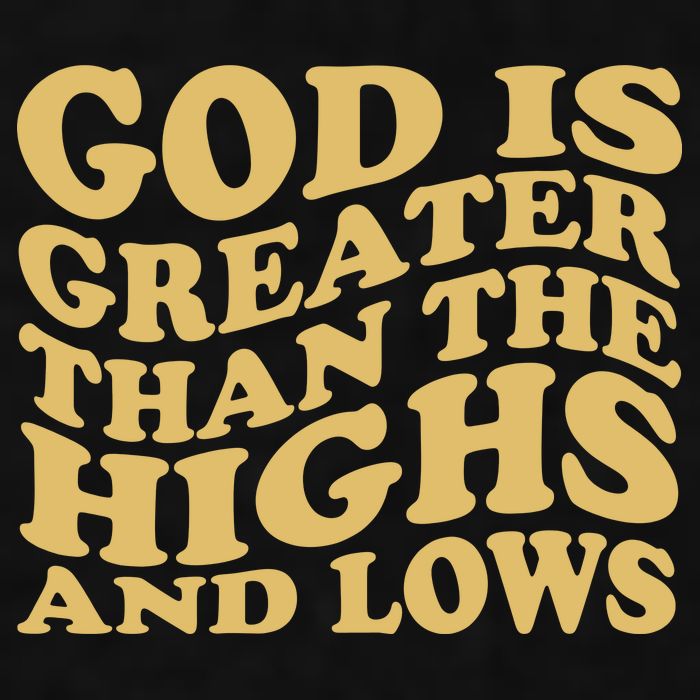 God Is Greater Than The Highs And Lows Ladies PosiCharge Tri-Blend Wicking Tank