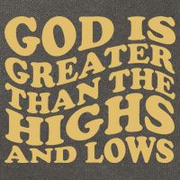 God Is Greater Than The Highs And Lows Cotton Canvas Backpack