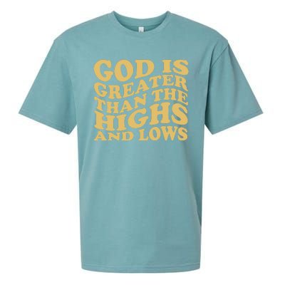 God Is Greater Than The Highs And Lows Sueded Cloud Jersey T-Shirt