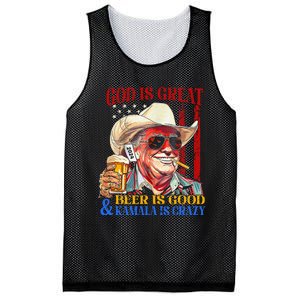 God Is Great Beer Is Good And Kamala Are Crazy Funny Quote Mesh Reversible Basketball Jersey Tank