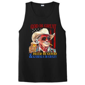 God Is Great Beer Is Good And Kamala Are Crazy Funny Quote PosiCharge Competitor Tank