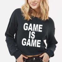 Game Is Game Cropped Pullover Crew