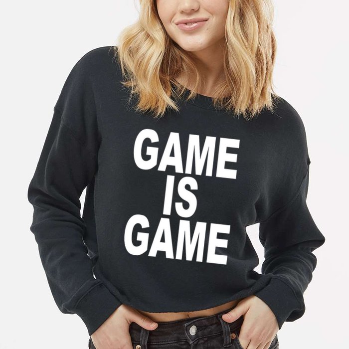 Game Is Game Cropped Pullover Crew