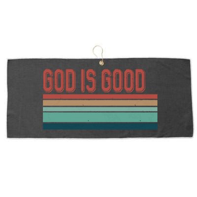 God Is Good All The Time Large Microfiber Waffle Golf Towel