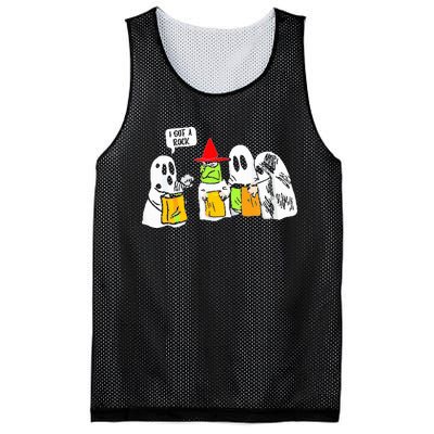 Ghosts I Got A Rock Funny Halloween Mesh Reversible Basketball Jersey Tank