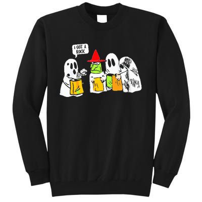 Ghosts I Got A Rock Funny Halloween Tall Sweatshirt