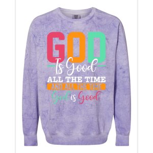 God Is Good Jesus Christian Religion Faith Church Gift Colorblast Crewneck Sweatshirt