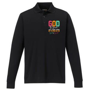 God Is Good Jesus Christian Religion Faith Church Gift Performance Long Sleeve Polo