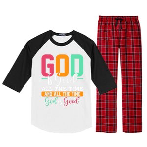 God Is Good Jesus Christian Religion Faith Church Gift Raglan Sleeve Pajama Set