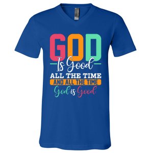 God Is Good Jesus Christian Religion Faith Church Gift V-Neck T-Shirt