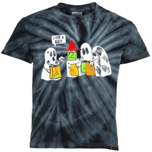 Ghosts I Got A Rock Funny Halloween Kids Tie-Dye T-Shirt