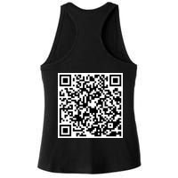 God Is Greater QR Code Ladies PosiCharge Tri-Blend Wicking Tank