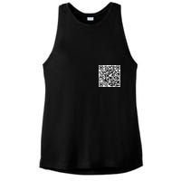 God Is Greater QR Code Ladies PosiCharge Tri-Blend Wicking Tank